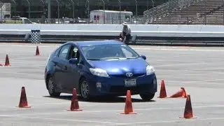 Autocrossing a Prius at Portland International Raceway