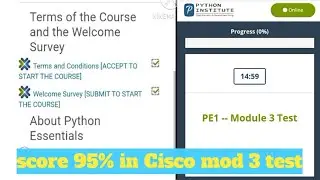 PE 1-- Module 3 Test / module 3 - Boolean value to operation / score 95 % in Cisco python /