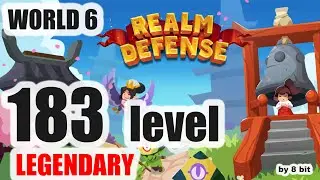 Realm Defense - World 6, level 183 Legendary Mode cleared, 3 stars