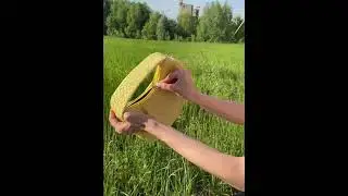 Сумка плетёная желтая