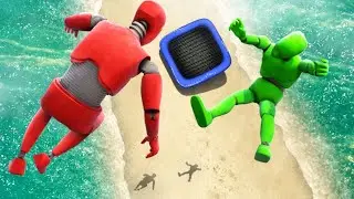 GTA 5 Crash Test Dummy • Crazy Squarepoline Jumps and Fails!