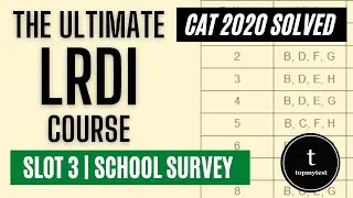 CAT 2020 LRDI Solutions | Slot 03 | School Survey | 4 Variable Venn Diagram | Moderate | Set Theory