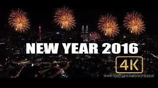 NEW YEAR 2016 FIREWORKS - KUALA LUMPUR, MALAYSIA [4K] - DJI INSPIRE 1