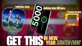 New Year Lucky Scratch event| Win a phone Infinix Hot 50 pro| MLBB| Get free skins and borders