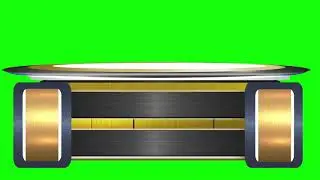Green screen virtual table for virtual studio set. chroma key. free use.