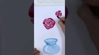 How to draw a bouquet of roses in a vase. We draw roses easily. Ideas for drawing. Drawing lessons.