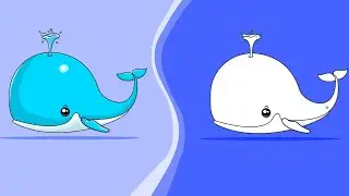 11.How To Draw A Cartoon Whale in MS Paint #mspaintcutedrawings #mspaintcartoon