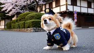 【動画生成AI】かわいい警察犬 / police dog