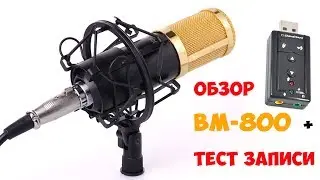 Review of Aliexpress with MIC BM800 + test microphone recording