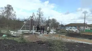 Строительство памятника в Идрисово