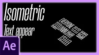 Isometric Text Appear Effect | After Effects