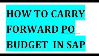 How to Carry forward PO documents in SAP using transaction code FMJ2