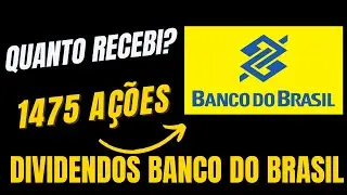 BANCO DO BRASIL QUANTO RECEBI DE DIVIDENDOS COM 1475 AÇÕES ?? REINVESTINDO OS DIVIDENDOS