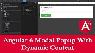 Angular 6 - Custom Modal Window / Dialog Box | Vijay Chauhan |