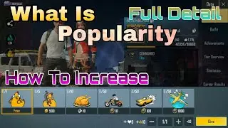 What is Popularity In Pubg Mobile Lite || How To Increase Popularity In Pubg Mobile Lite|Full Detail