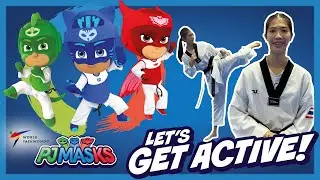 PJ Masks Get Active! | Power Up Hook Kick with Panipak Wongpattanakit | PJ Masks X World Taekwondo