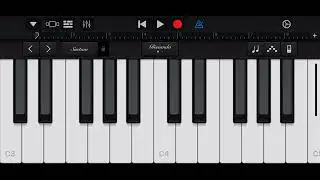 GarageBand keyboard Note label