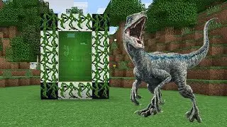 HOW TO MAKE A PORTAL TO THE DINOSAUR DIMENSION - MINECRAFT PORTALS