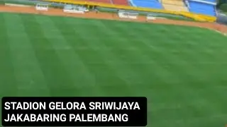 Terbaru Rumput Lapangan Stadion Gelora Sriwijaya Jakabaring Palembang Dengan Refleksi Cahaya