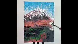 Portrait painting using acrylics and molding paste 🎨 