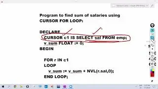 Session 57 7 July    Oracle    PL SQL    Ref Cursor    Exception Handeling