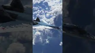 Su57 Felon Breaking Through the Clouds in MSFS