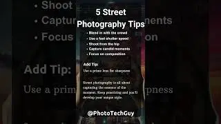 5 Street Photography Tips! #shorts