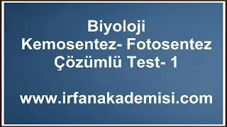 Biyoloji, Kemosentez, Fotosentez Çözümlü Sorular Test- 1