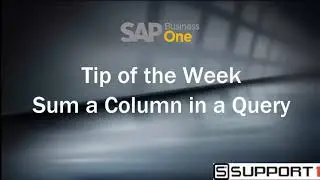 Tip of the Week: Sum a Column in a Query