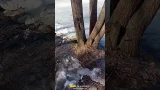 Ручей из тающего снега в Путяевский пруд.