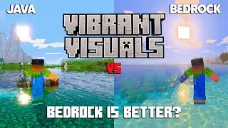 VIBRANT VISUALS Java vs Bedrock COMPARISON (minecraft shader)