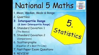 5.3 Statistics 3: Interquartile Range (Semi-Interquartile SIQR) - National 5 Maths Lessons