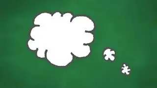Cartoon Thought Clouds on GREEN SCREEN