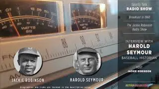 1960 • Baseball Clip • Jackie Robinson & Harold Seymour - Radio Interview