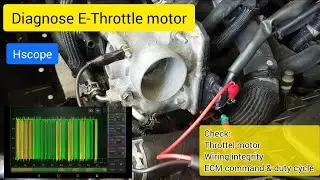How to Diaganos E-Throttel using Ocilloscope. Hantek 6074BE and Hscope | automotive oscilloscope