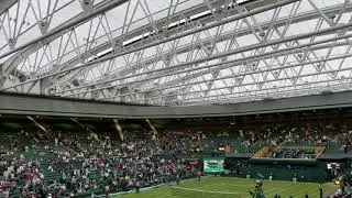 Wimbledon 2021 - Centre court roof lights on!