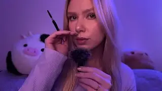 ASMR 👂🏼DEEP EAR ATTENTION 🫧 fluffy mic brushing, gibberish, mouth sounds