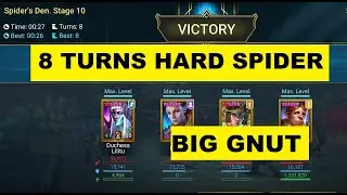 RAID SHADOW LEGENDS: Hard Spider 10 destroyed in 8 turns! BIG GNUT!