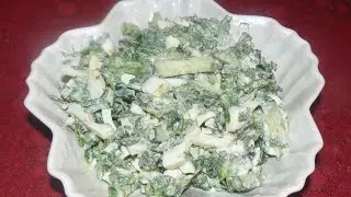 Young nettle salad. Very healthy, simple, and delicious.