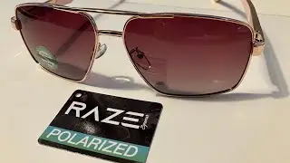 RAZE Sunglasses Aviator Rose Gold Metal Frame Gradient Lens Polarized Kona 56004 women ladies