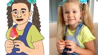 Diana and Roma wash your hands story - funny drawing meme 😂