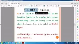 Creating Objects, Global Object, and Local Object with an Example Program.