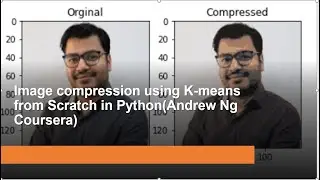 #13 - Image Compression using K-Means from Scratch in Python(Andrew Ng Coursera)