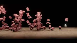 Rigid Body Simulation made in Blender 3d #animation #blender #animated #blender3d