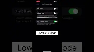 How to turn on low Data mode in iPhone #shortfeed #iphone