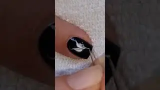 Elegant Black Marble Nails | Easy Short Nail Art 