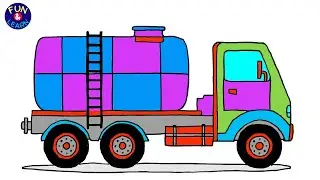 Tanker Truck Drawing | Oil/Water tanker drawing #easysketchcolour #easysketchcolour