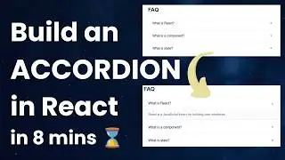 Build an Accordion Component in React in 8 mins! (Machine Coding Interview Question) 