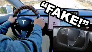 Barbed wire test... Is the Tesla yoke better or worse for driving?