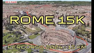 Rome 15 K 2024: fly over the 15 km course! Video of the race path.